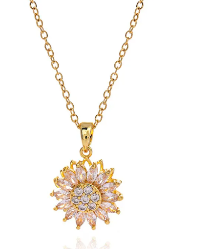 Collar Girasol  de Acero Inoxidable